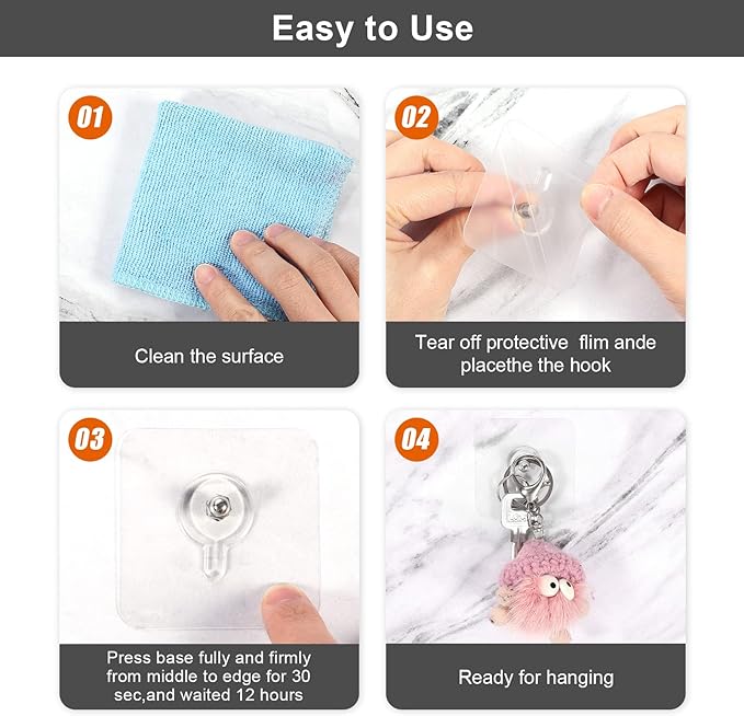 Screw Sticky Hooks (Pack of 10)